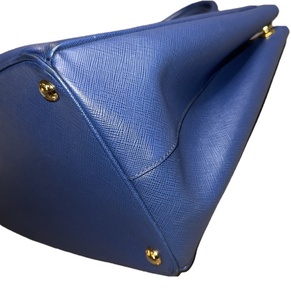 Prada Blue Saffiano Leather Lux Tote - Picture 7 of 10